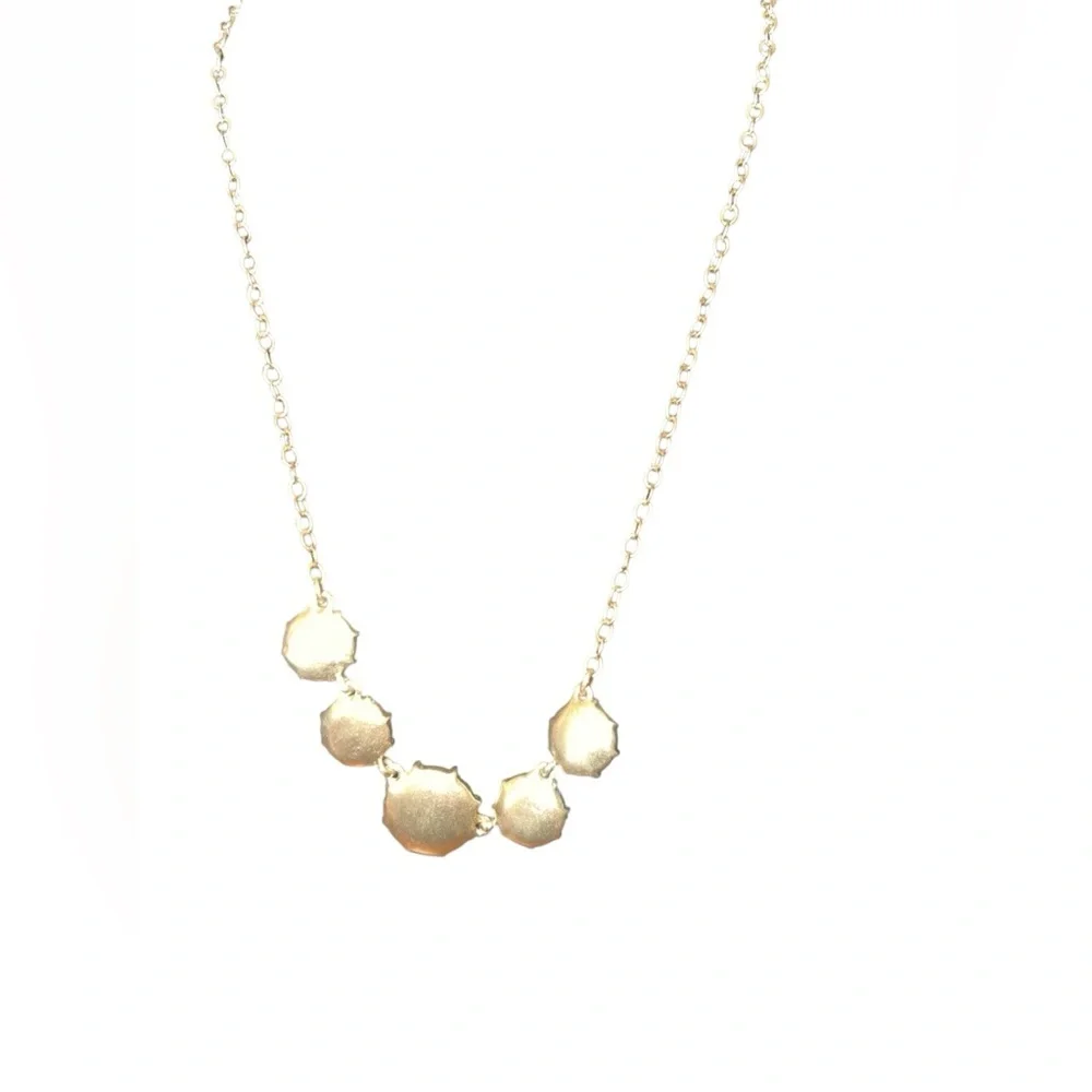 J Crew Gold‎ Tone And Crystal Statement Necklace  16” Chain